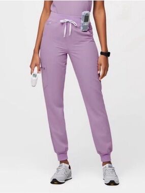 Figs High Waisted Zamora Joggers Lavender Dew Small Petite